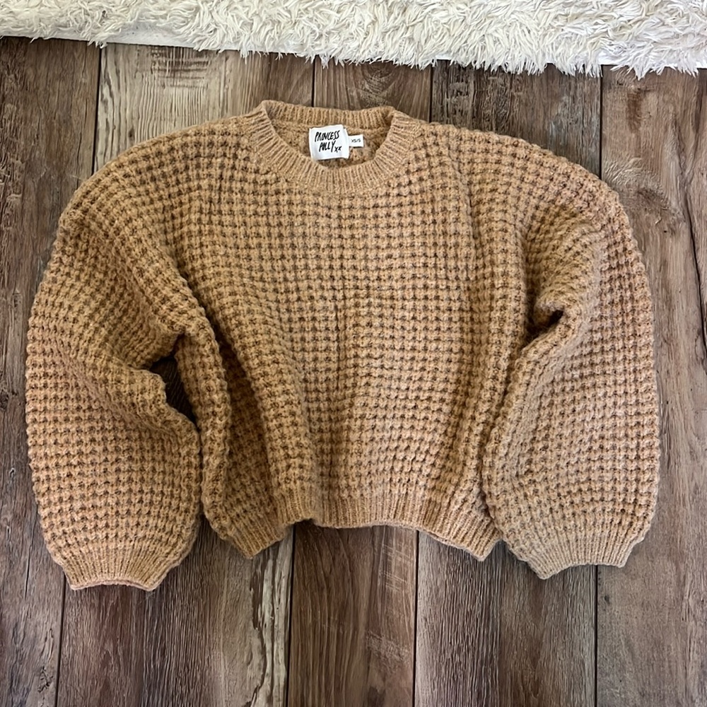 Princess Polly tan knitted sweater XS/S